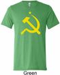 Yellow Hammer and Sickle Mens Tri Blend Crewneck Shirt