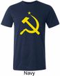 Yellow Hammer and Sickle Mens Tri Blend Crewneck Shirt