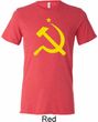 Yellow Hammer and Sickle Mens Tri Blend Crewneck Shirt