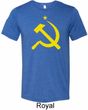 Yellow Hammer and Sickle Mens Tri Blend Crewneck Shirt