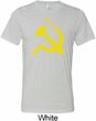 Yellow Hammer and Sickle Mens Tri Blend Crewneck Shirt