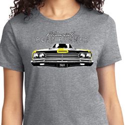 Yellow Plymouth Roadrunner Ladies Dodge Shirts