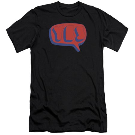 Yes Shirt Slim Fit Word Bubble Black T-Shirt