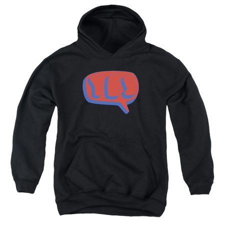 Yes Youth Hoodie Word Bubble Black Kids Hoody