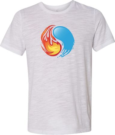 Yin Yang Fire and Water Burnout Yoga Shirt