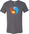 Yin Yang Fire and Water Burnout Yoga Shirt