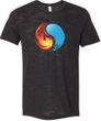 Yin Yang Fire and Water Burnout Yoga Shirt