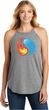 Yin Yang Fire and Water Ladies Tri Blend Rocker Yoga Tank Top