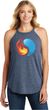 Yin Yang Fire and Water Ladies Tri Blend Rocker Yoga Tank Top