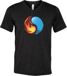 Yin Yang Fire and Water Mens Yoga Shirts