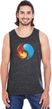 Yin Yang Fire and Water Tri Blend Mens Yoga Tank Top