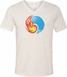 Yin Yang Fire and Water Tri Blend V Neck Yoga Shirt