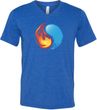Yin Yang Fire and Water Tri Blend V Neck Yoga Shirt