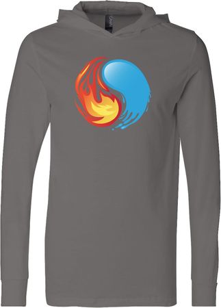 Yin Yang Fire and Water Yoga Lightweight Hoodie