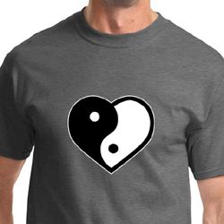Yin Yang Heart Mens Yoga Shirts