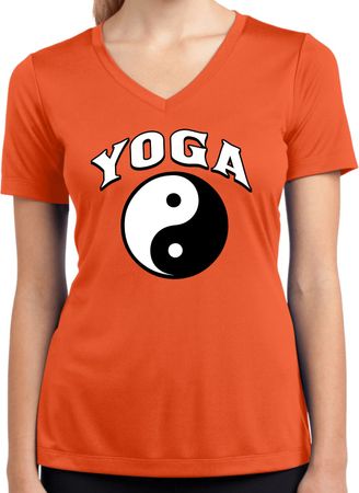 Yin Yang Yoga Arch Ladies Dry Wicking V-neck