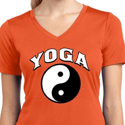 Yin Yang Yoga Arch Ladies Dry Wicking V-neck Yin Yang Yoga Arch Ladies Dry Wicking V-neck