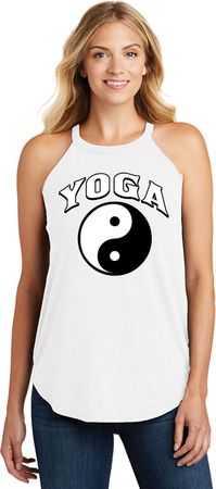 Yin Yang Yoga Arch Ladies Tri Rocker Tank Top