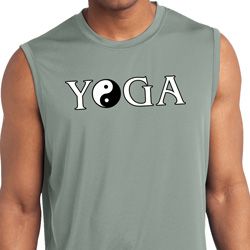 Yin Yang Yoga Text Dry Wicking Sleeveless Shirt Yin Yang Yoga Text Dry Wicking Sleeveless Shirt