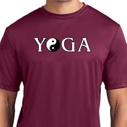 Yin Yang Yoga Text Dry Wicking T-shirt Yin Yang Yoga Text Dry Wicking T-shirt