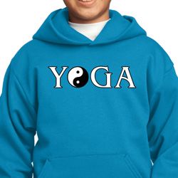 Yin Yang Yoga Text Kids Hoodie
