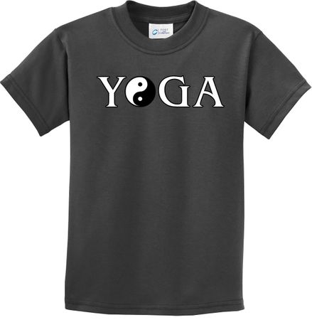 Yin Yang Yoga Text Kids T-shirt