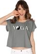 Yin Yang Yoga Text Ladies Boxy Tee