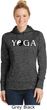 Yin Yang Yoga Text Ladies Dry Wicking Hoodie