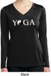 Yin Yang Yoga Text Ladies Dry Wicking Long Sleeve
