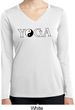 Yin Yang Yoga Text Ladies Dry Wicking Long Sleeve