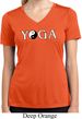 Yin Yang Yoga Text Ladies Dry Wicking V-neck