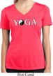 Yin Yang Yoga Text Ladies Dry Wicking V-neck