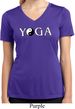 Yin Yang Yoga Text Ladies Dry Wicking V-neck