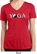 Yin Yang Yoga Text Ladies Dry Wicking V-neck
