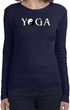 Yin Yang Yoga Text Ladies Long Sleeve