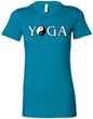 Yin Yang Yoga Text Ladies Longer Length Shirt