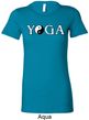 Yin Yang Yoga Text Ladies Longer Length Shirt