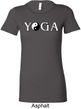 Yin Yang Yoga Text Ladies Longer Length Shirt