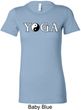 Yin Yang Yoga Text Ladies Longer Length Shirt