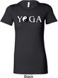 Yin Yang Yoga Text Ladies Longer Length Shirt