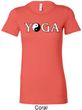 Yin Yang Yoga Text Ladies Longer Length Shirt