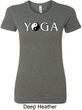 Yin Yang Yoga Text Ladies Longer Length Shirt