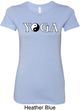 Yin Yang Yoga Text Ladies Longer Length Shirt