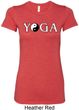 Yin Yang Yoga Text Ladies Longer Length Shirt