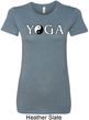 Yin Yang Yoga Text Ladies Longer Length Shirt