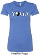 Yin Yang Yoga Text Ladies Longer Length Shirt