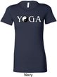 Yin Yang Yoga Text Ladies Longer Length Shirt