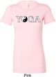 Yin Yang Yoga Text Ladies Longer Length Shirt
