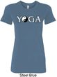 Yin Yang Yoga Text Ladies Longer Length Shirt