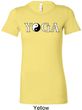 Yin Yang Yoga Text Ladies Longer Length Shirt